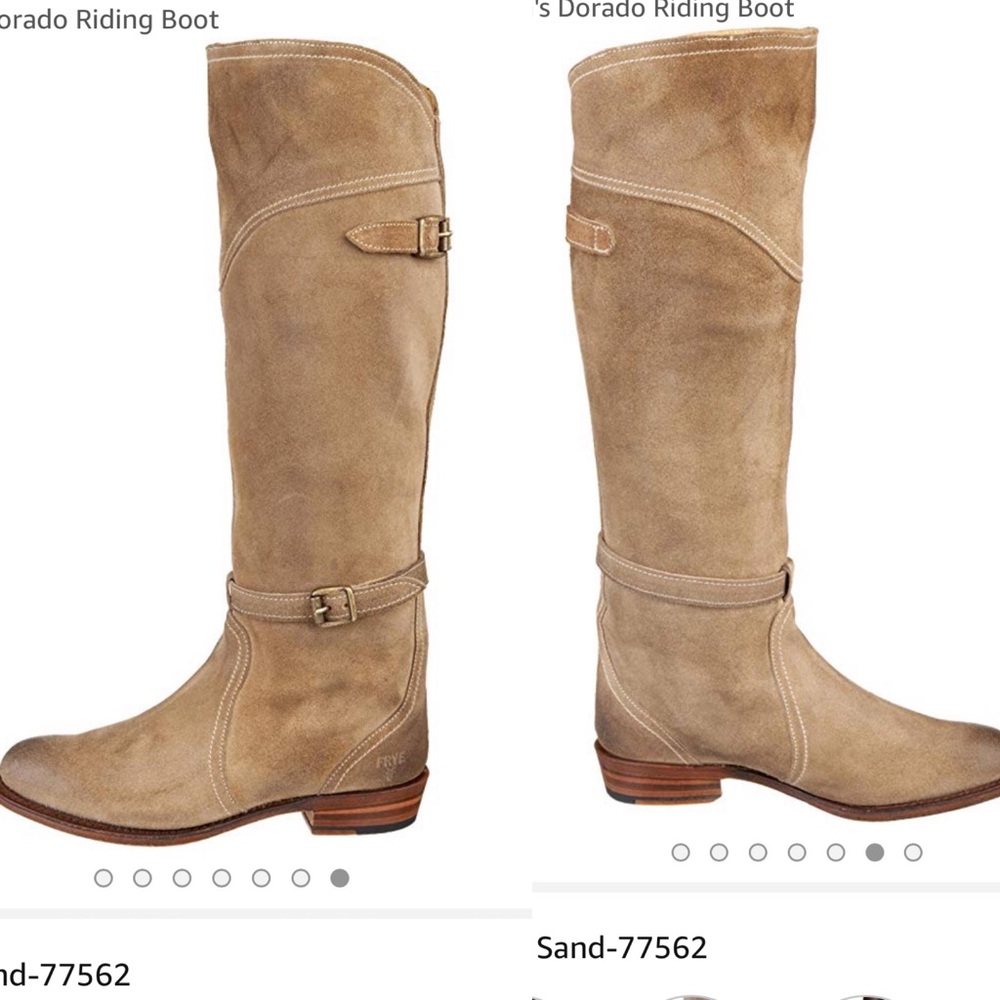 FRYE DORADO RIDING BOOTS IN SAND SIZE 6